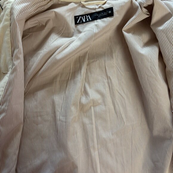 Zara Linen/Blend lined short jacket Xsmall NWT $60 - Picture 4 of 4